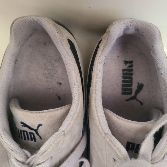 Vtg Puma Speedcat OG Suede Sneaker EU 42.5 Lt Gray White Navy Mostro Japanese - Picture 14 of 16